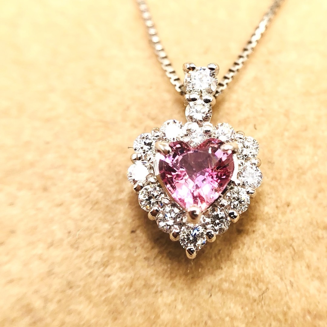 【世界三大希少石♥身につけるとプリンセス♡】パパラチアサファイア　ネックレス