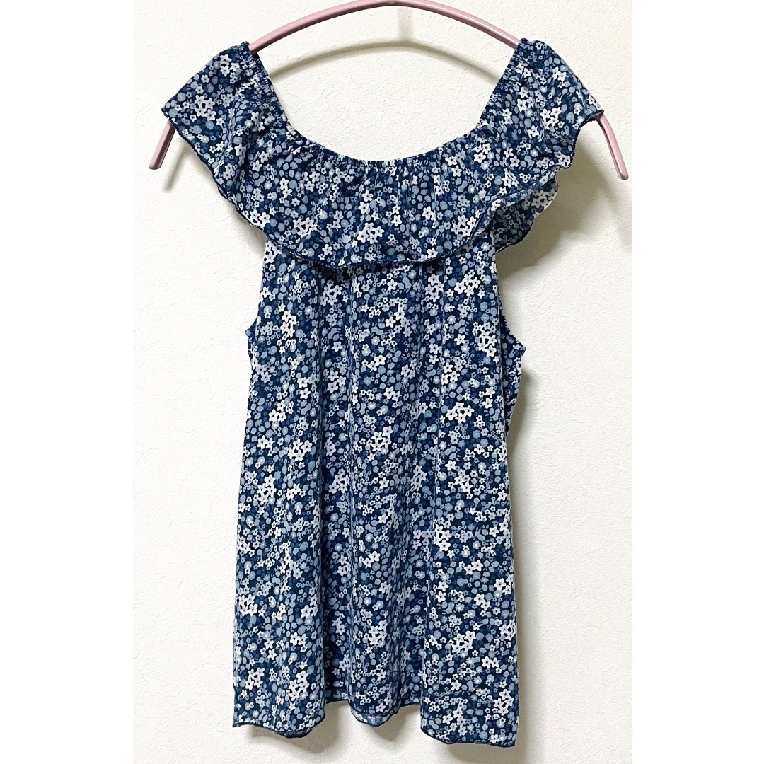 H&M(エイチアンドエム)のH&M ノースリーブ フリル カットソー セット 140 キッズ/ベビー/マタニティのキッズ服女の子用(90cm~)(Tシャツ/カットソー)の商品写真