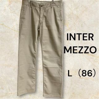 INTERMEZZO - INTERMEZZO チノパン ベージュ L(86) 花柄裏地 メンズ