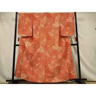 平和屋着物■上質な小紋　花唐草文　正絹　逸品　未使用　AAAU3607jd(着物)