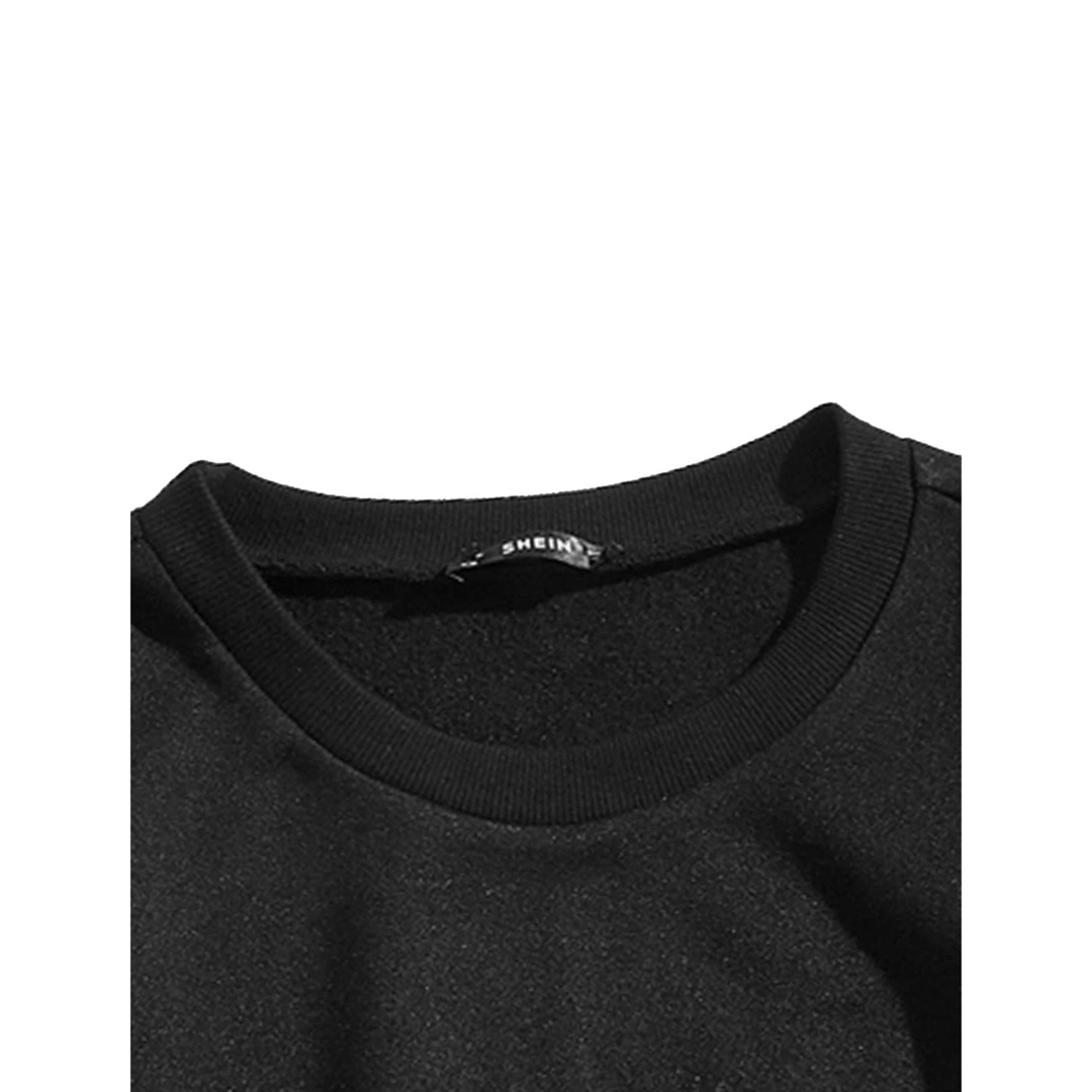 SHEIN(シーイン)のSHEIN オーバーサイズ ハート ＆ アルファベット 保温スウェットシャツ レディースのトップス(トレーナー/スウェット)の商品写真
