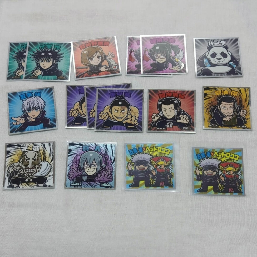 bikkuriman(LOTTE)(ビックリマン)の呪術廻戦マン シール16枚 エンタメ/ホビーのアニメグッズ(その他)の商品写真