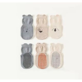 【新品未使用】ベビー靴下 3足セット 動物柄 12〜14cm