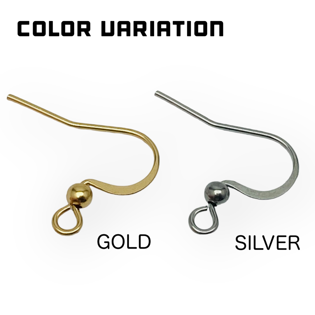 【10個】サージカルステンレス316L　丸玉　フックピアス/シルバー/A-3-4 ハンドメイドの素材/材料(各種パーツ)の商品写真