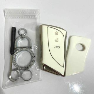 レクサス 適合♡ リモコンキーケース ホワイト クロームアクセント LEXUS