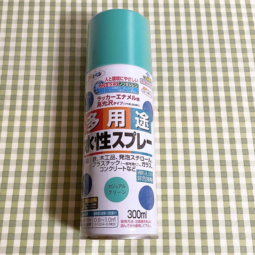 アサヒペン 水性多用途スプレー 300ml カジュアルグリーン 新品未使用 その他のその他(その他)の商品写真