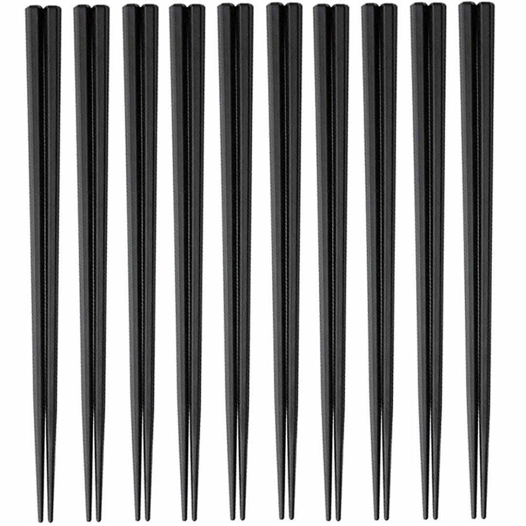 大黒工業 六角 箸 23cm 黒 10膳セット 業務用 リユース SPS 日本製 インテリア/住まい/日用品のキッチン/食器(テーブル用品)の商品写真