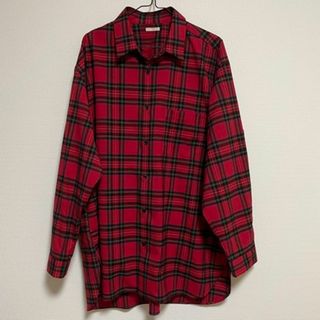 ジーユー(GU)のGU　ジーユー　フランネルチェックシャツ(シャツ)