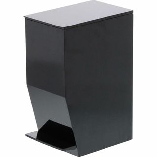 山崎実業(Yamazaki) ペダル式 トイレポット ブラック 約W12×D19(日用品/生活雑貨)