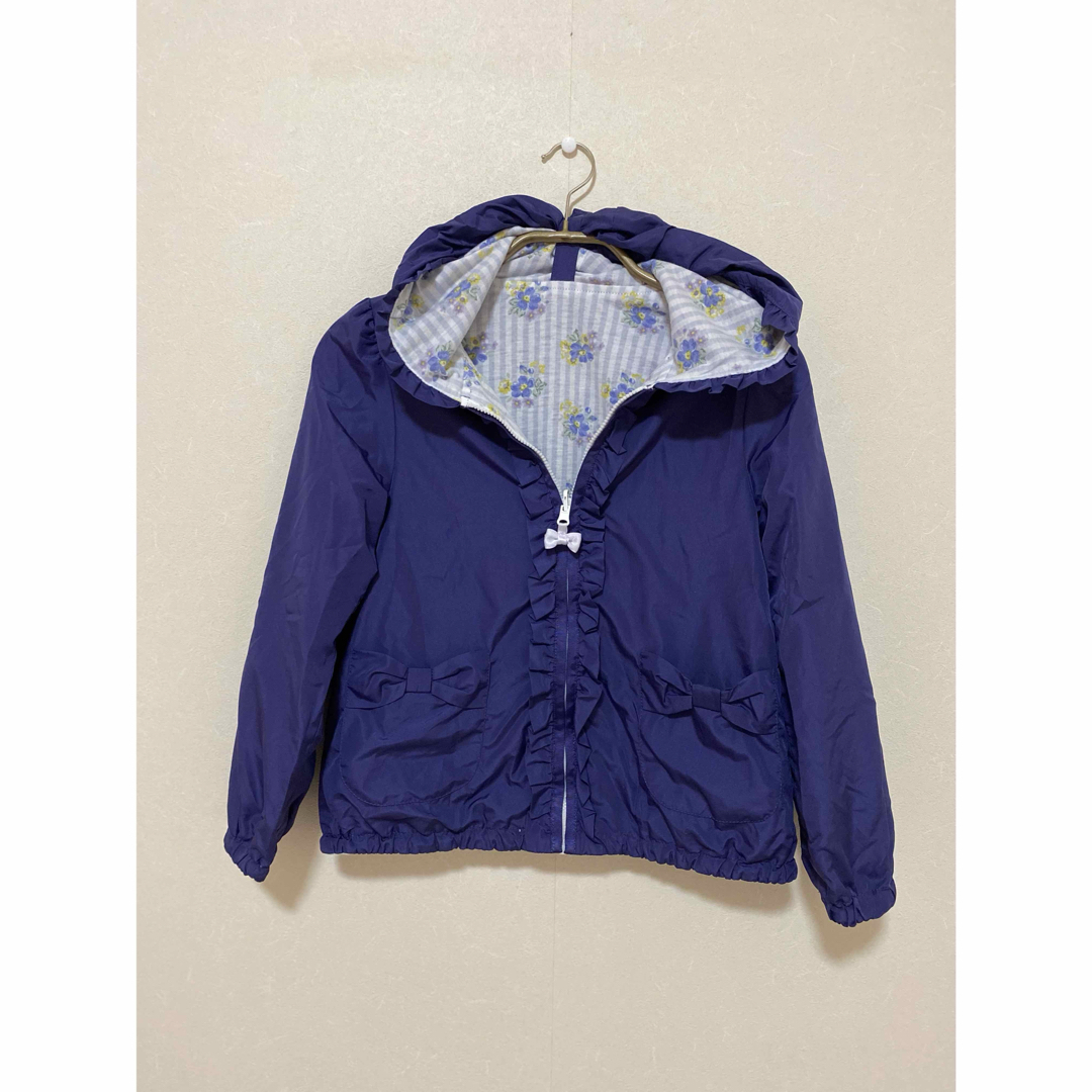 anyFAM(エニィファム)のanyFAM キッズ パーカー 130 ネイビー キッズ/ベビー/マタニティのキッズ服女の子用(90cm~)(ジャケット/上着)の商品写真