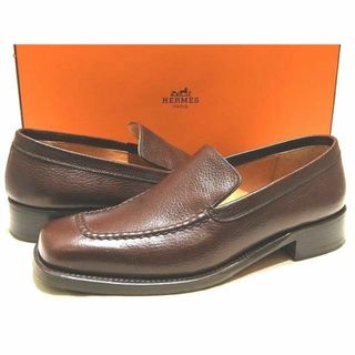 エルメス(HERMES)の3/ まだ美品 HERMES エルメス メンズ ローファー ◇ サイズ41 約26cm ダークブラウン スリッポン シューズ 靴 ▼7E (スリッポン/モカシン)