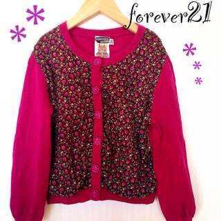 フォーエバートゥエンティーワン(FOREVER 21)の可愛い🌸お花柄カーディガン(´◡͐`)(その他)