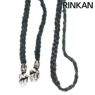 クロムハーツ(Chrome Hearts)のクロムハーツ  LEATHER BRAID/リップアンドタンレザーブレード シルバーネックレス メンズ(ネックレス)