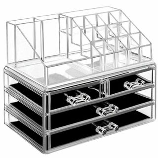 【在庫セール】hblife メイクボックス コスメ収納 ケース 化粧品 仕切り (コフレ/メイクアップセット)