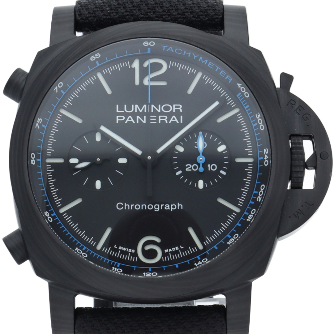 PANERAI(パネライ)のパネライ ルミノール クロノグラフ カーボテック 44mm Luminor Chrono Carbotech PAM01219 箱 保証書 バンド カーボン/ナイロン メンズ時計 ブラック 美品 【中古】 メンズの時計(その他)の商品写真