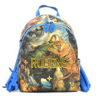 ルイヴィトン(LOUIS VUITTON)のルイ ヴィトン LOUIS VUITTON リュック MASTERS RUBENS パームスプリングス PVC ブルー/マルチカラー レディース M43335 送料無料【中古】 e60338a(リュック/バックパック)