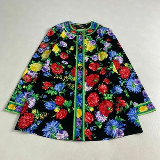 レオナール(LEONARD)のレオナール　カーディガン　羽織 カンカン素材 高級 花柄 LEONARD (カーディガン)