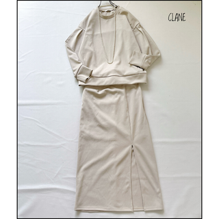 クラネ(CLANE)の【美品】CLANE 体型カバーも叶う！細見えまでする可愛い万能セットアップ！(セット/コーデ)