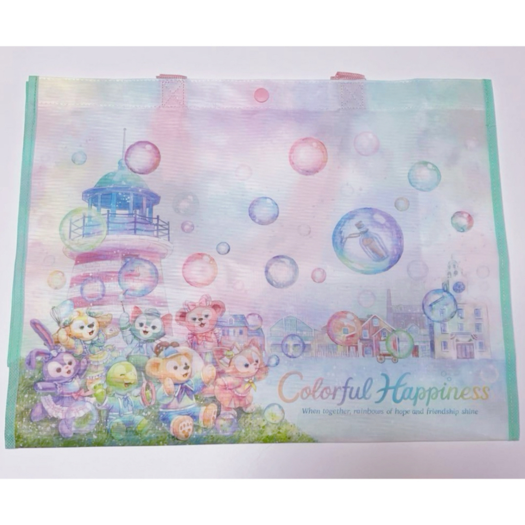 Disney(ディズニー)のダッフィーフレンズ20周年 カラフルハピネス ショッピングバッグ ディズニー エンタメ/ホビーのおもちゃ/ぬいぐるみ(キャラクターグッズ)の商品写真