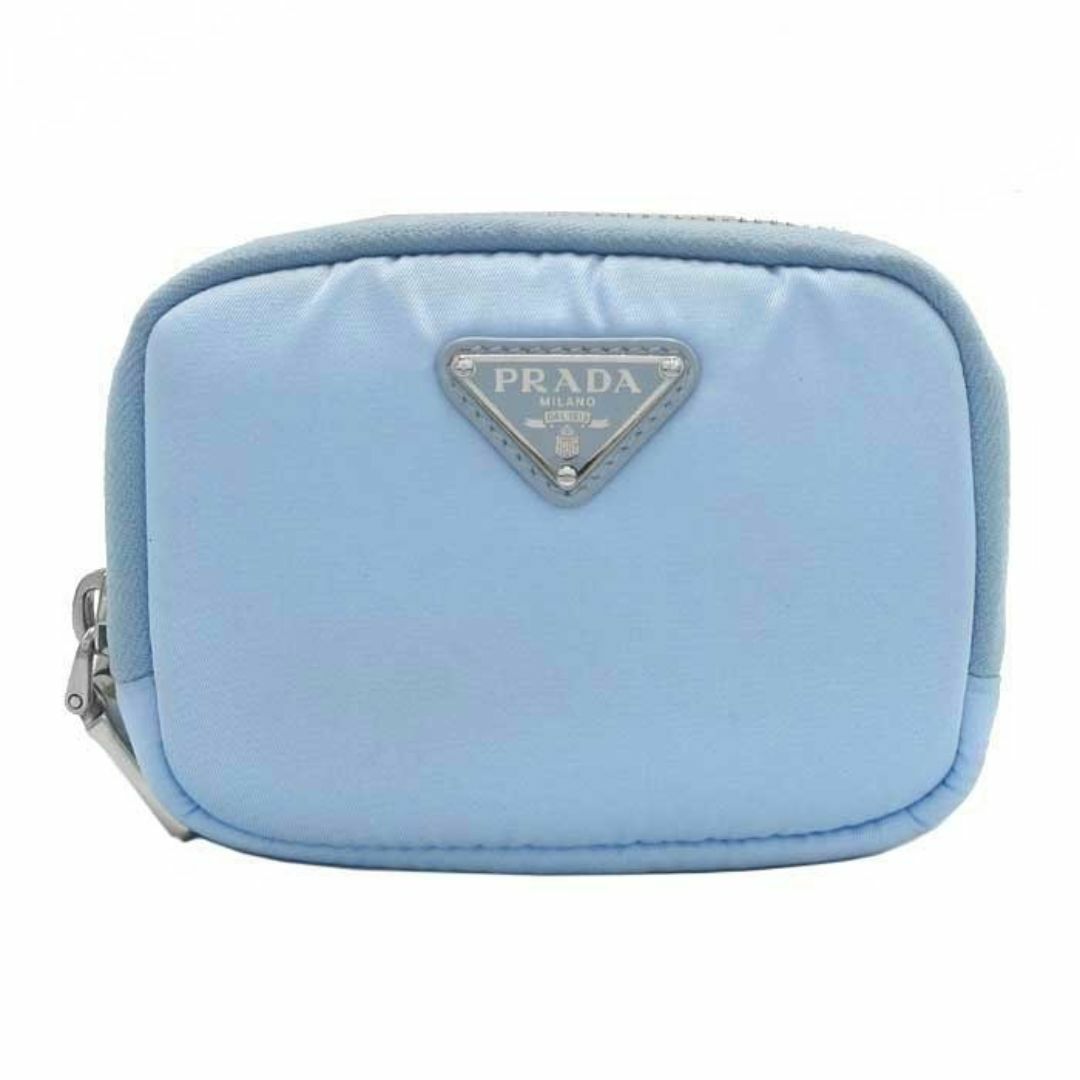 【PRADA】ポーチ型カード入付ミニ財布 ナイロン1ML046♪三角ロゴ 新品】プラダ 財布 ポーチ PRADA ナイロン トライアングル ロゴ