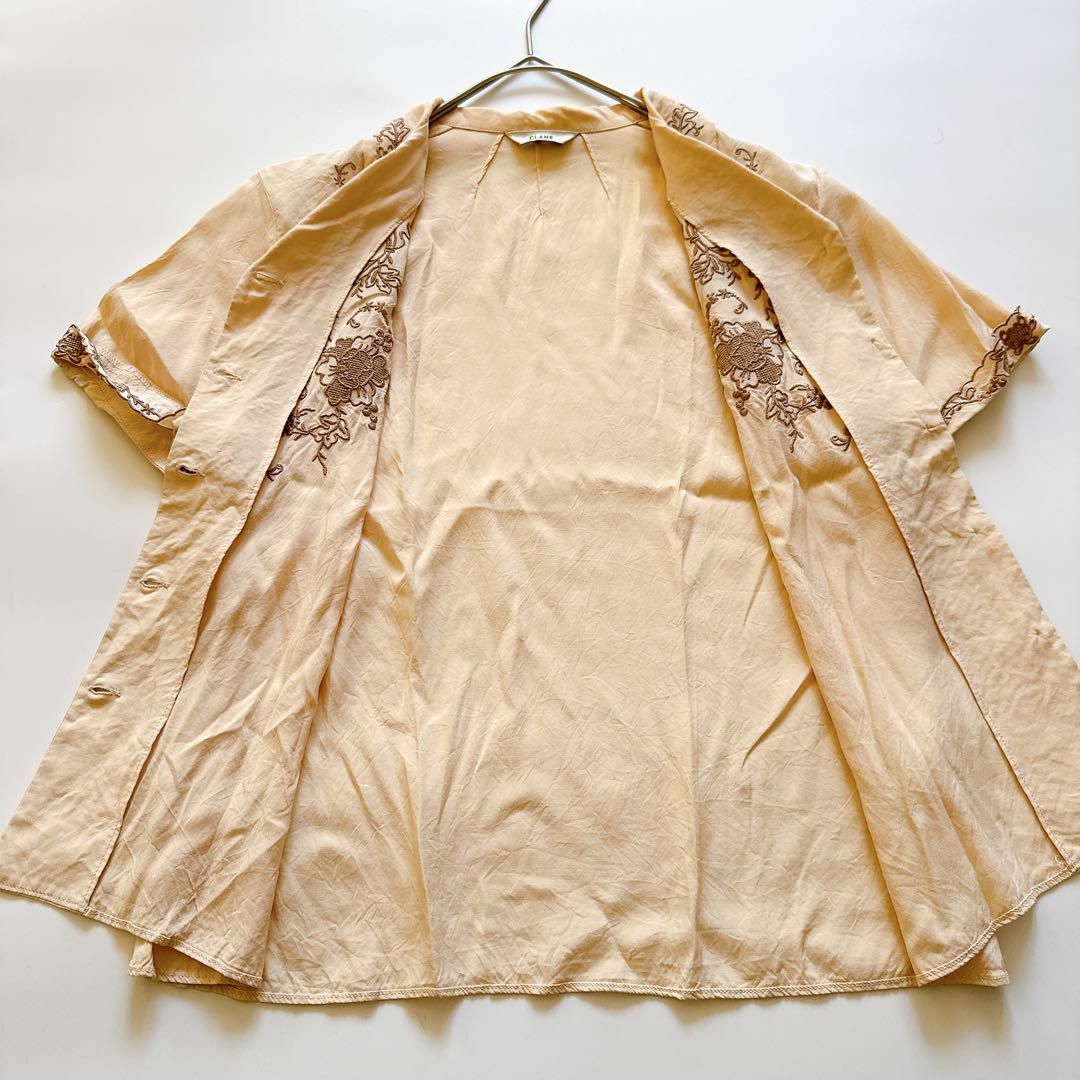 CLANE - クラネ CLASSIC EMBROIDERY SHIRT レーヨン 花柄刺繍の