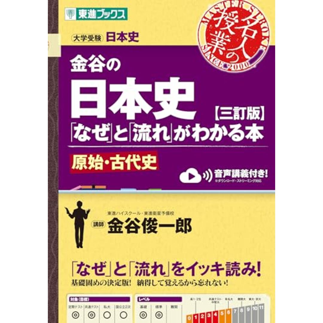 金谷の日本史「なぜ」と「流れ」がわかる本【三訂版】原始・古代史 (東進ブックス 名人の授業) エンタメ/ホビーの本(語学/参考書)の商品写真