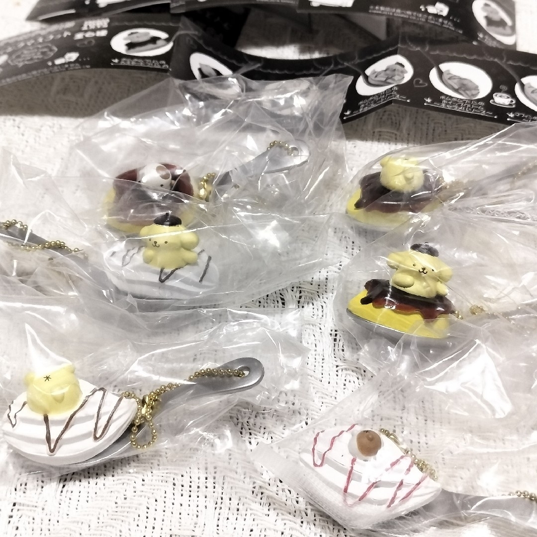【全6種 フルコンプ】ポムポムプリン テイスティング マスコット ハンドメイドのおもちゃ(ミニチュア)の商品写真