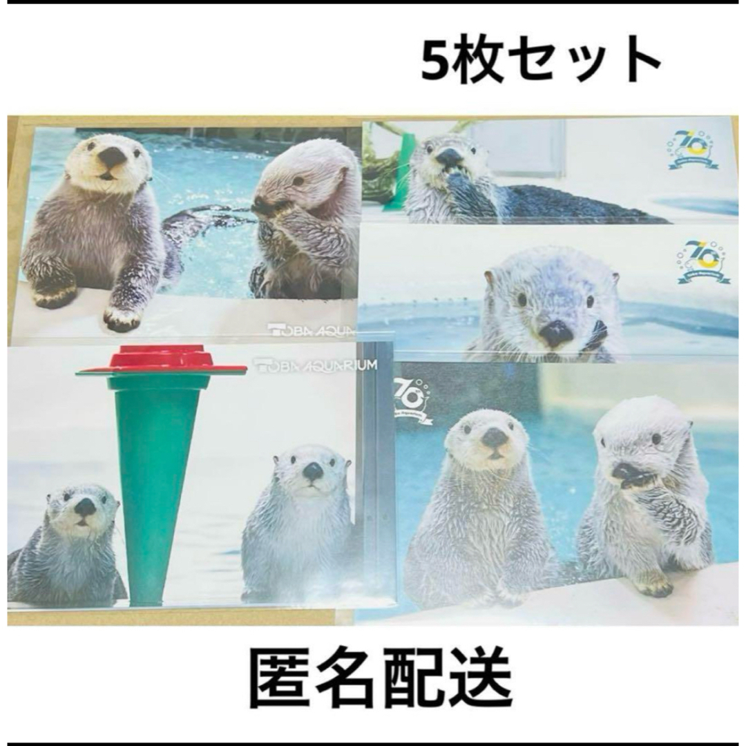 鳥羽水族館 70周年 ラッコ キラ メイ ポストカード 5種 エンタメ/ホビーのおもちゃ/ぬいぐるみ(キャラクターグッズ)の商品写真