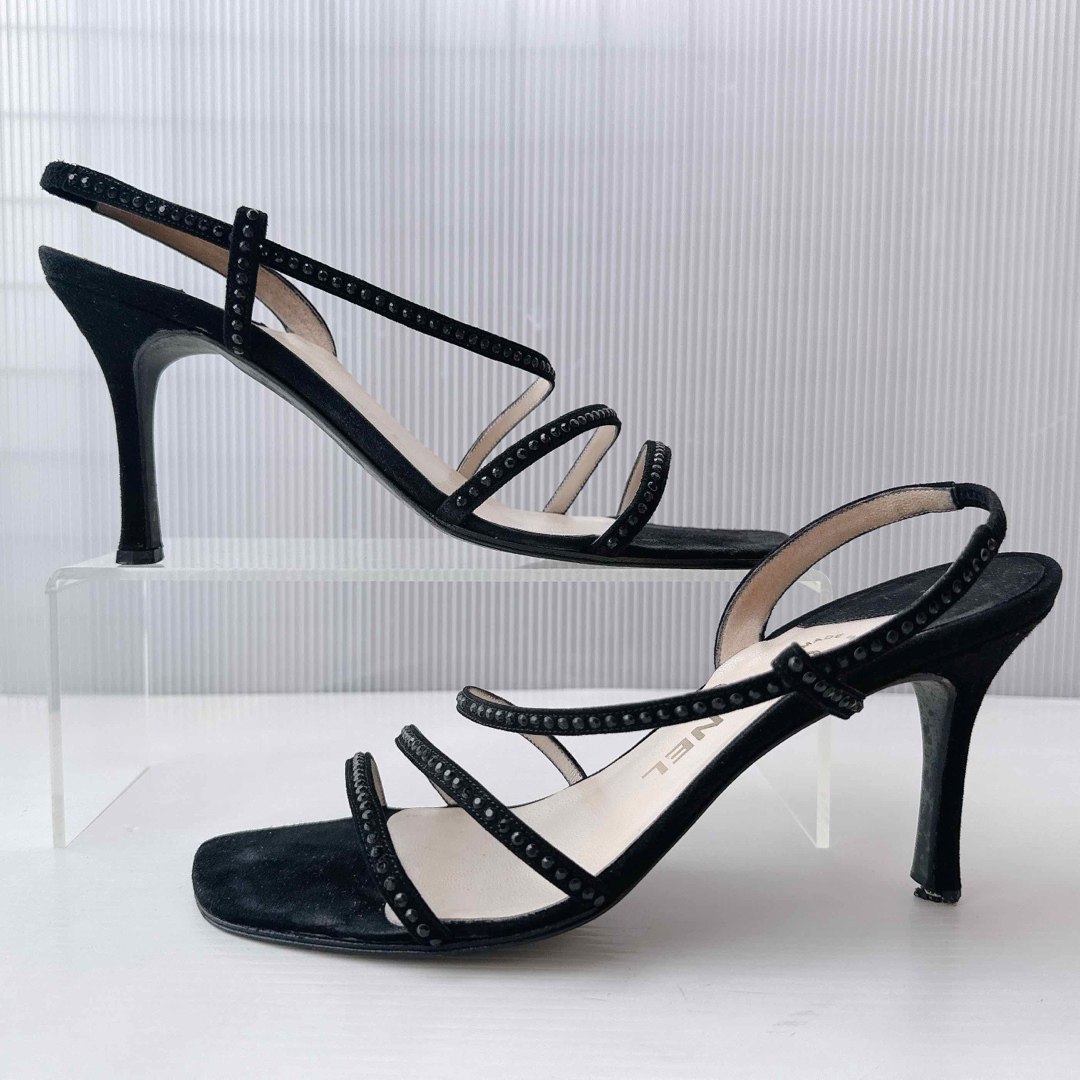 CHANEL シャネル ココマーク ラインストーン装飾 サンダル