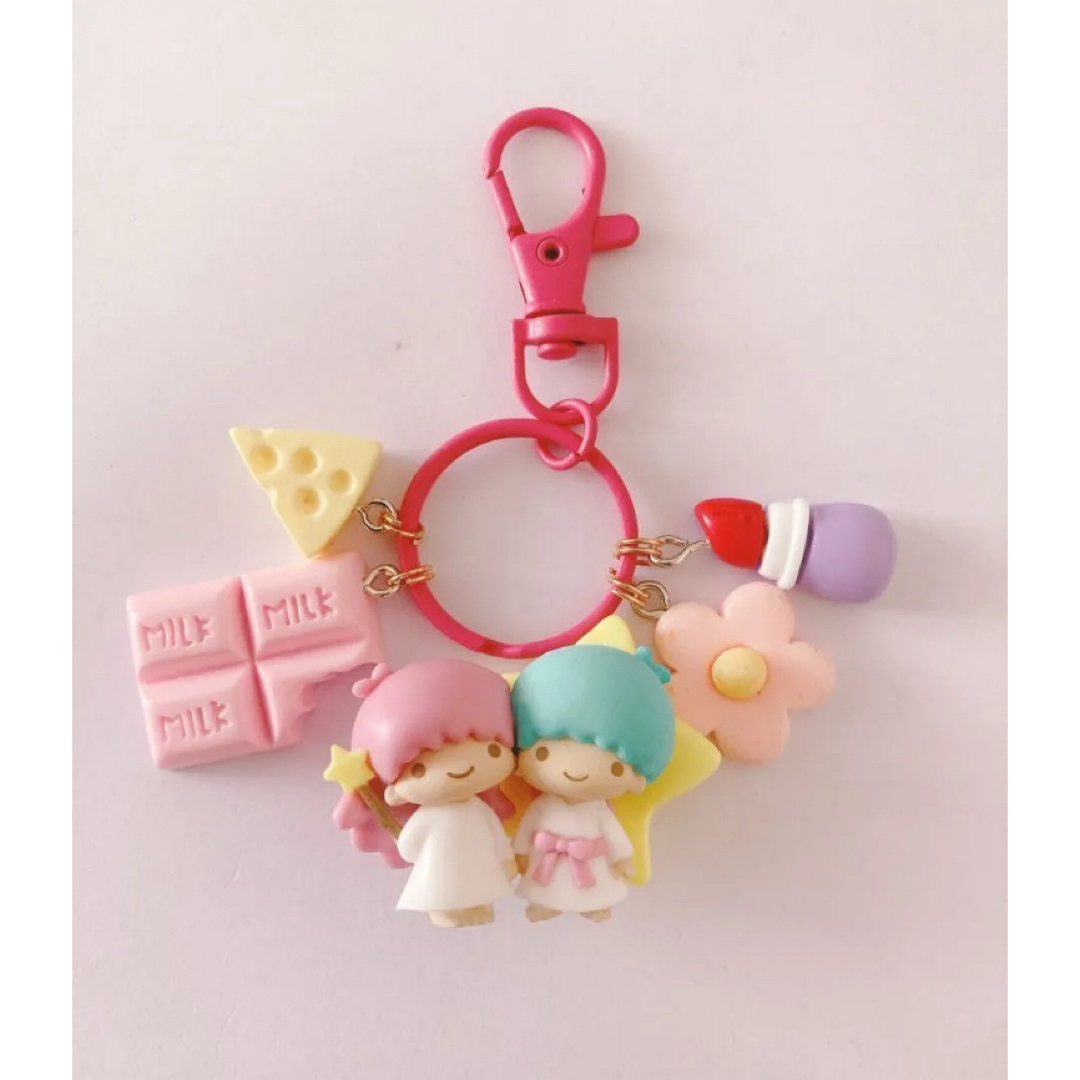 じゃらじゃらキーホルダー リトルツインスターズ キキララ サンリオ エンタメ/ホビーのおもちゃ/ぬいぐるみ(キャラクターグッズ)の商品写真
