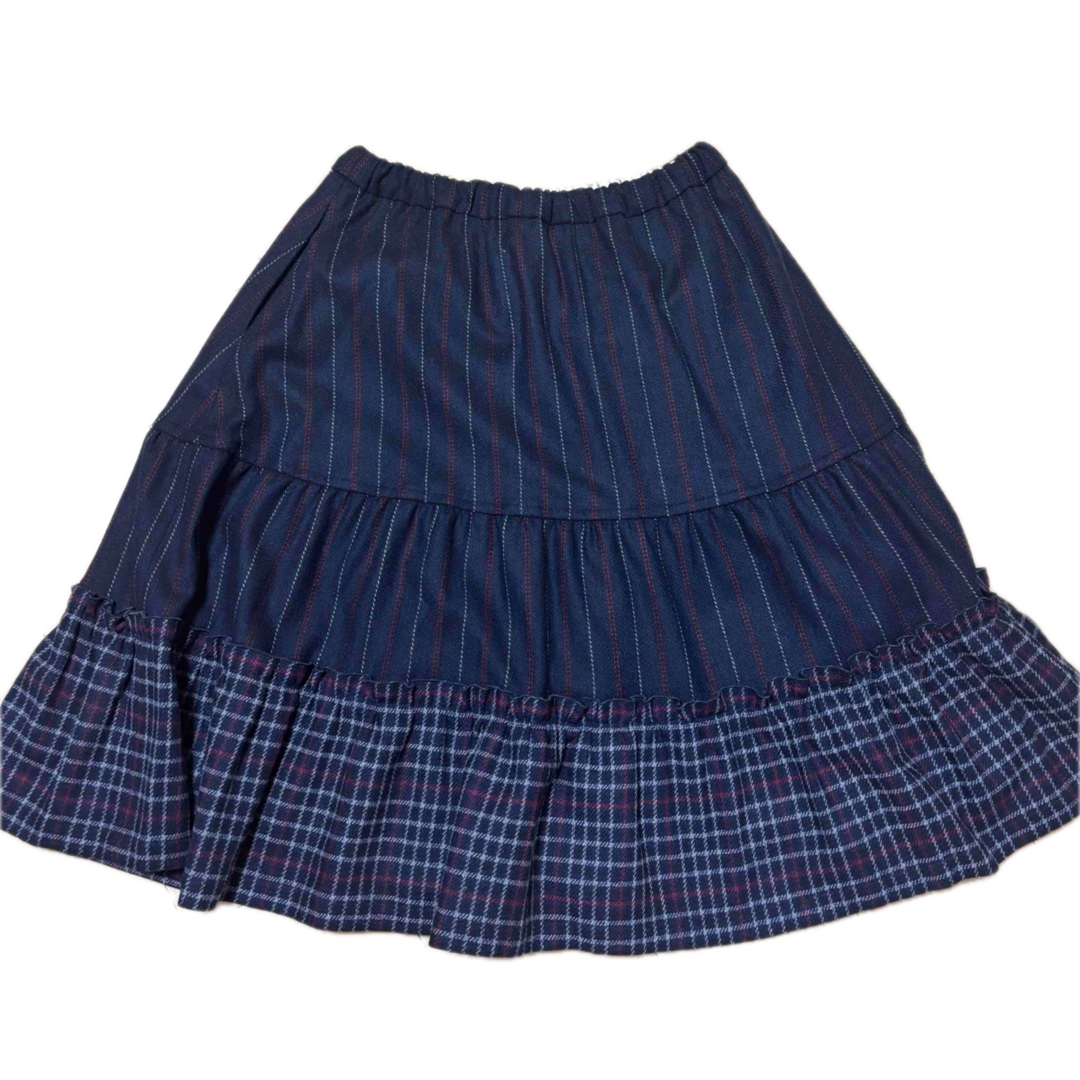 JaneMarple - JaneMarple🔸British mix tiered skirt ネイビーの