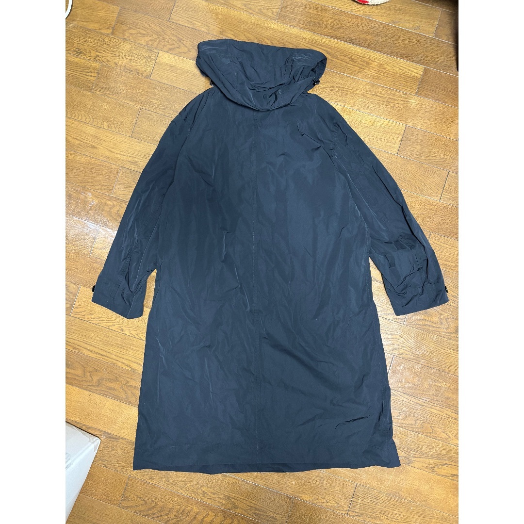 JIL SANDER(ジルサンダー)の【極美品】ユニクロ +j オーバーサイズ フーデッド ロングコート ブラック M メンズのジャケット/アウター(モッズコート)の商品写真