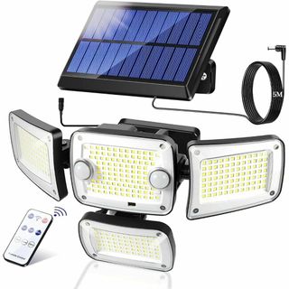 センサーライト 屋外 ソーラーライト 分離型 【342極高輝度LED・4面発光・(その他)