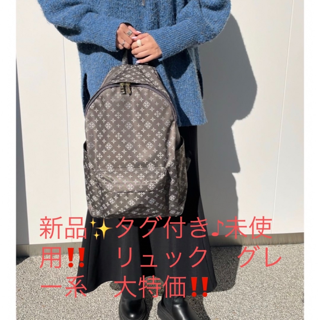 激安人気新品 Russet 大特価 グレー系 リュック 新品✨タグ付き♪未使用‼️ - バッグ