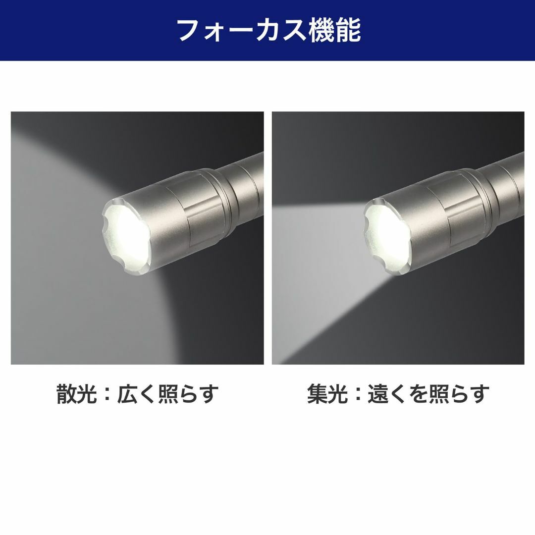 エルパ(ELPA) LED懐中電灯 防水 明るさ250ルーメン ハンドストラップ スポーツ/アウトドアのアウトドア(ライト/ランタン)の商品写真