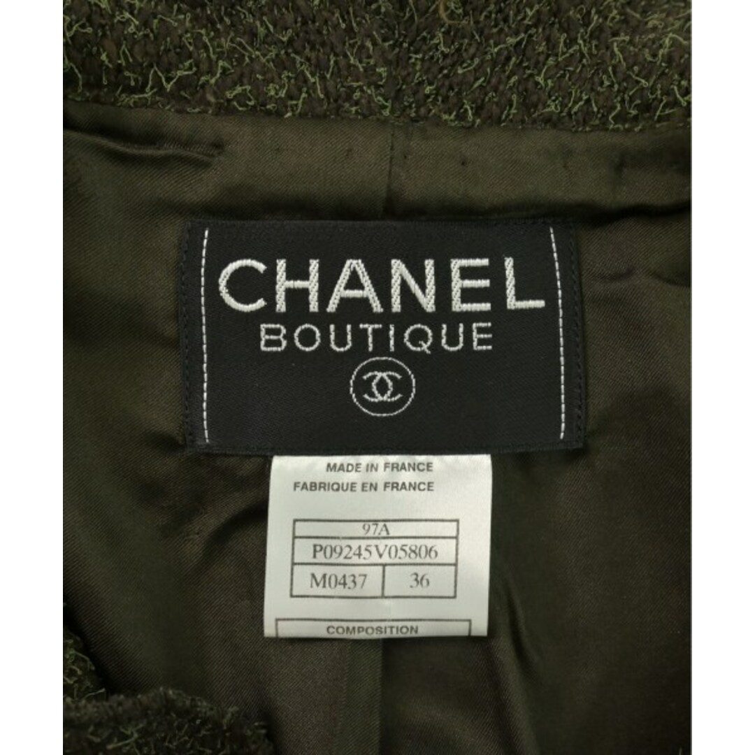 CHANEL シャネル ジャケット カーキ 36(XS位) 4100125Y0039 CHANEL シャネル ジャケット 36(XS位) カーキ 【古着】【中古】