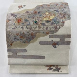 袋帯 美品 名品 お太鼓柄 正絹 【中古】(帯)