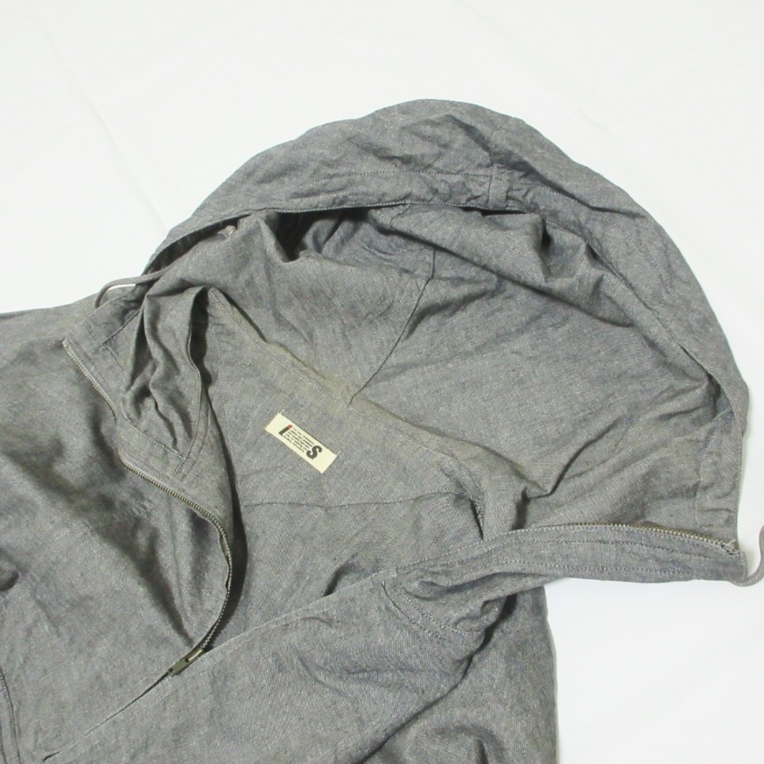 ISSEY MIYAKE(イッセイミヤケ)のi.s. イッセイミヤケ×ツモリチサト 90’s ヴィンテージ バックロゴプリントパーカーワンピース 9 グレー レディース 古着 中古 USED レディースのワンピース(ロングワンピース/マキシワンピース)の商品写真