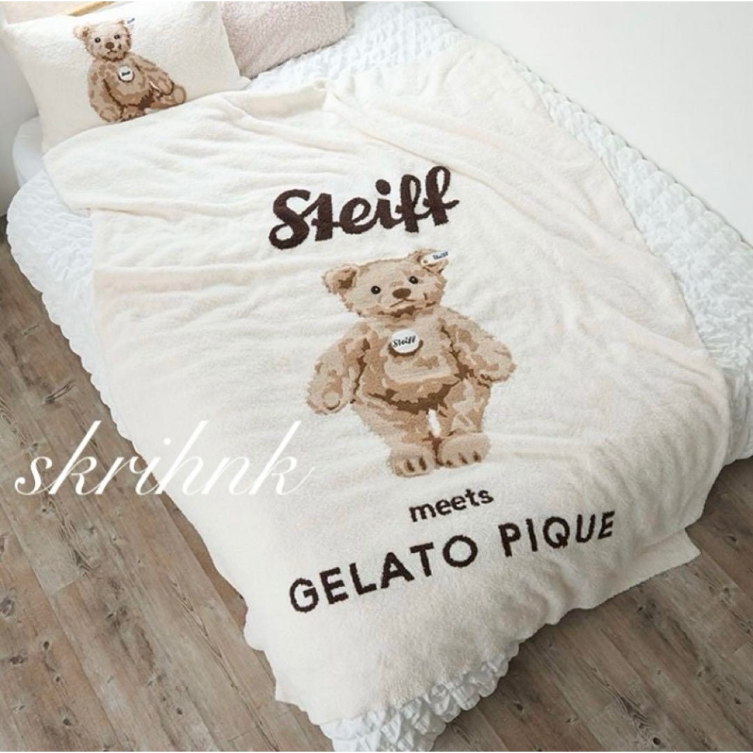 gelato pique(ジェラートピケ)のジェラートピケ♡シュタイフ♡Jamesジャガードマルチカバー＆ピローケース♡2点 インテリア/住まい/日用品の寝具(シーツ/カバー)の商品写真