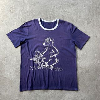 ヴィンテージ(VINTAGE)の70s80s リンガーtシャツ USA製 パープル XL相当(Tシャツ/カットソー(半袖/袖なし))