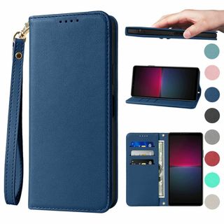 【特価商品】Xperia 5 IV ケース 手帳型 高質PUレザー Sony X(その他)