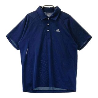 サイズ：M ADIDAS GOLF アディダスゴルフ  半袖ポロシャツ  ネイビー系 [240101449426] ゴルフウェア メンズ ストスト(ウエア)