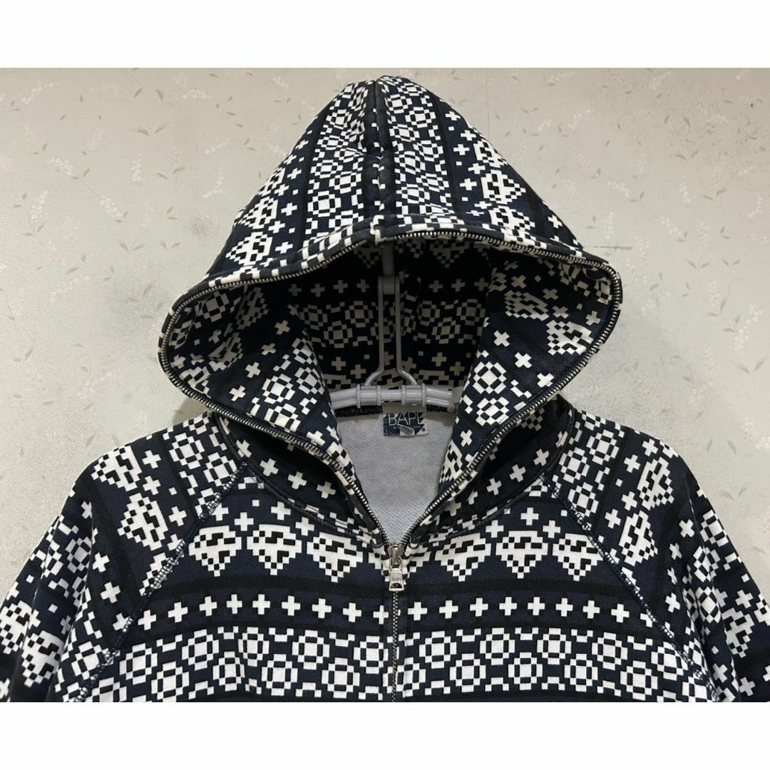 A BATHING APE(アベイシングエイプ)の＊アベイシングエイプ BAPE ダイヤ 総柄 フルップパーカー M メンズのジャケット/アウター(その他)の商品写真