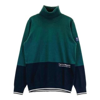 サイズ：M TAYLOR MADE テーラーメイド 2023年モデル タートルネック 長袖ニットセーター  グリーン系 [240101453622] ゴルフウェア レディース ストスト(ウエア)