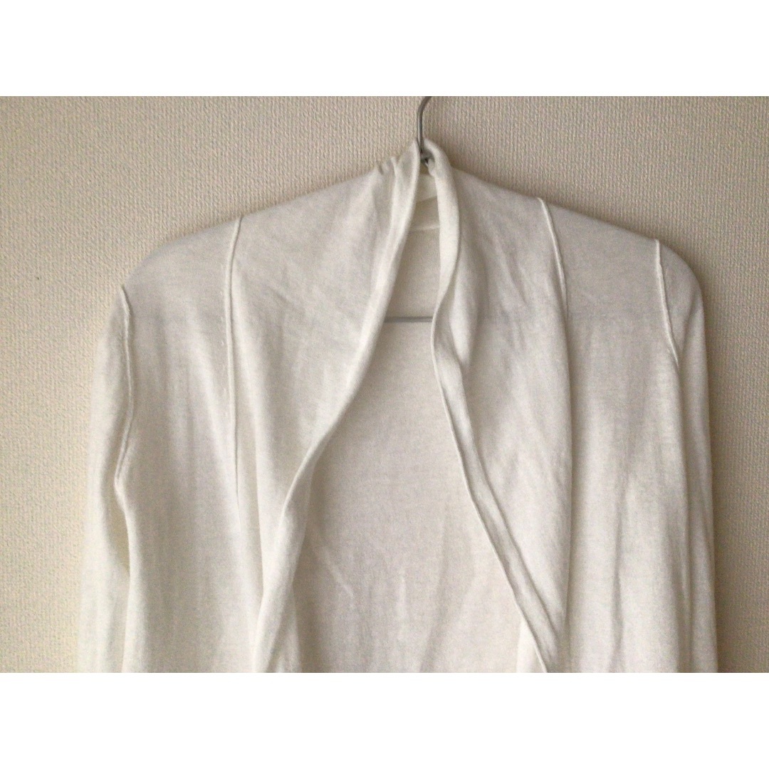 MUJI (無印良品)(ムジルシリョウヒン)の無印 ＵＶカットカーディガン 白 S レディースのトップス(カーディガン)の商品写真
