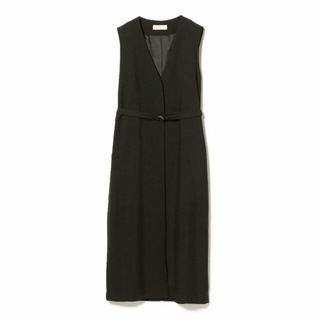 ビーミング ライフストア バイ ビームス(B:MING LIFE STORE by BEAMS)の【BLACK】Vネック ジレ ワンピース(S~M)(ロングワンピース/マキシワンピース)
