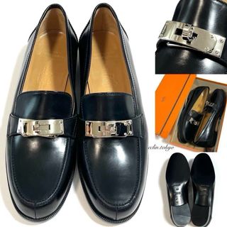 エルメス(HERMES)のHERMES 《ケリー金具》レザー ローファー シューズ E4627(ローファー/革靴)