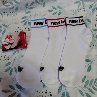 ニューバランス(New Balance)のニューバランス　メンズソックス　ホワイト　くつした　通学　25〜27cm 3足(ソックス)