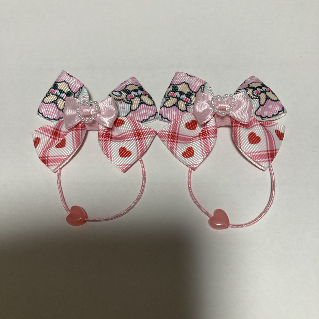 EARTHMAGIC(アースマジック)のグログランリボン ヘアゴム 2個セット キッズ/ベビー/マタニティのこども用ファッション小物(その他)の商品写真