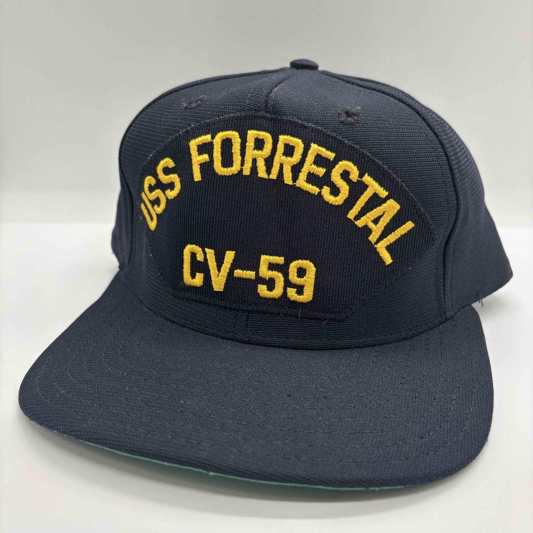 NEW ERA - 80s~ ヴィンテージ ニューエラ USA製 海軍 刺繍ロゴ